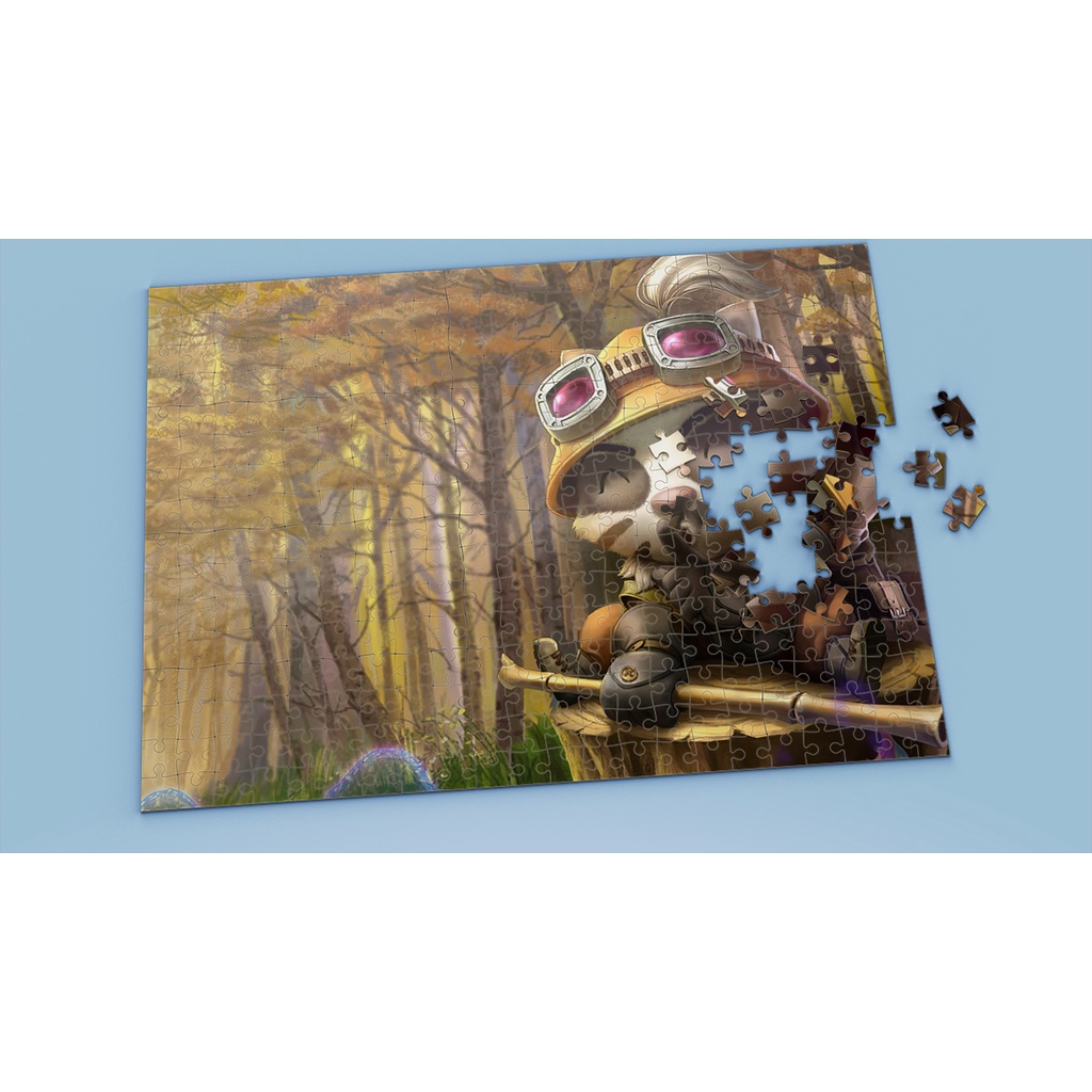 Tranh ghép hình A4, A5 League of Legends, xếp hình TEEMO - Mẫu 2