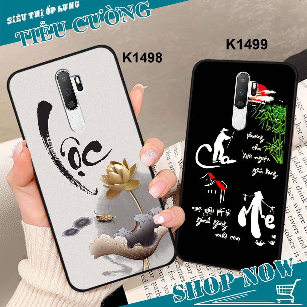 Ốp Oppo A5 2020 / A9 2020 in hình thời trang thư pháp RẺ BỀN ĐẸP