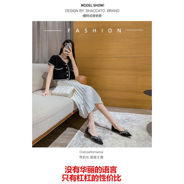 Giày búp bê đính nơ thời trang Hàn Quốc 2022