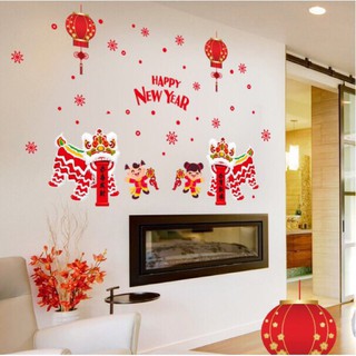 decal song lân trang trí tết 2021
