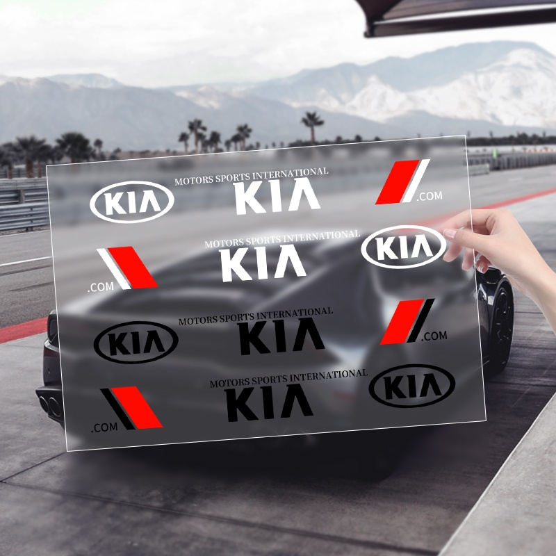Bộ 2 Miếng Dán Logo Trang Trí Cửa Xe Hơi KIA K2 K3 K5 Rio Soul Carens Optima Forte Pregio Cerato Sedona Niro KX3