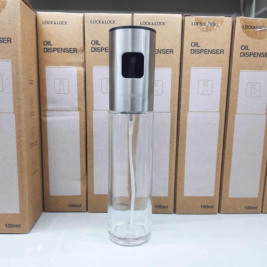 Bình xịt phun sương  thủy tinh Lock&amp;Lock 100ml CKO109 (xịt khoáng, xịt dưỡng da, xịt thơm, xịt tinh dầu..)