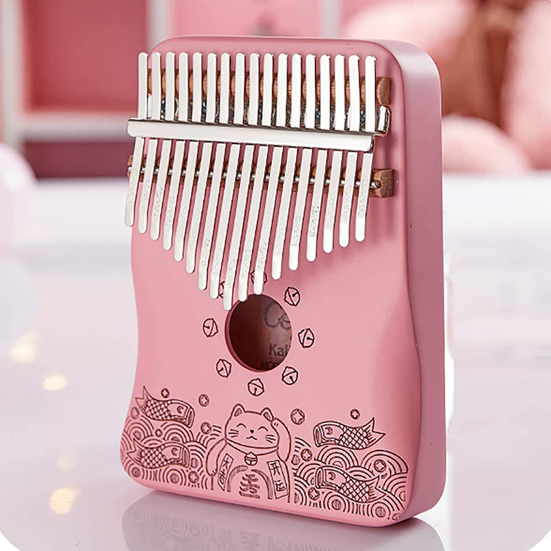 1 Đàn Kalimba 17 Nốt Màu Hồng