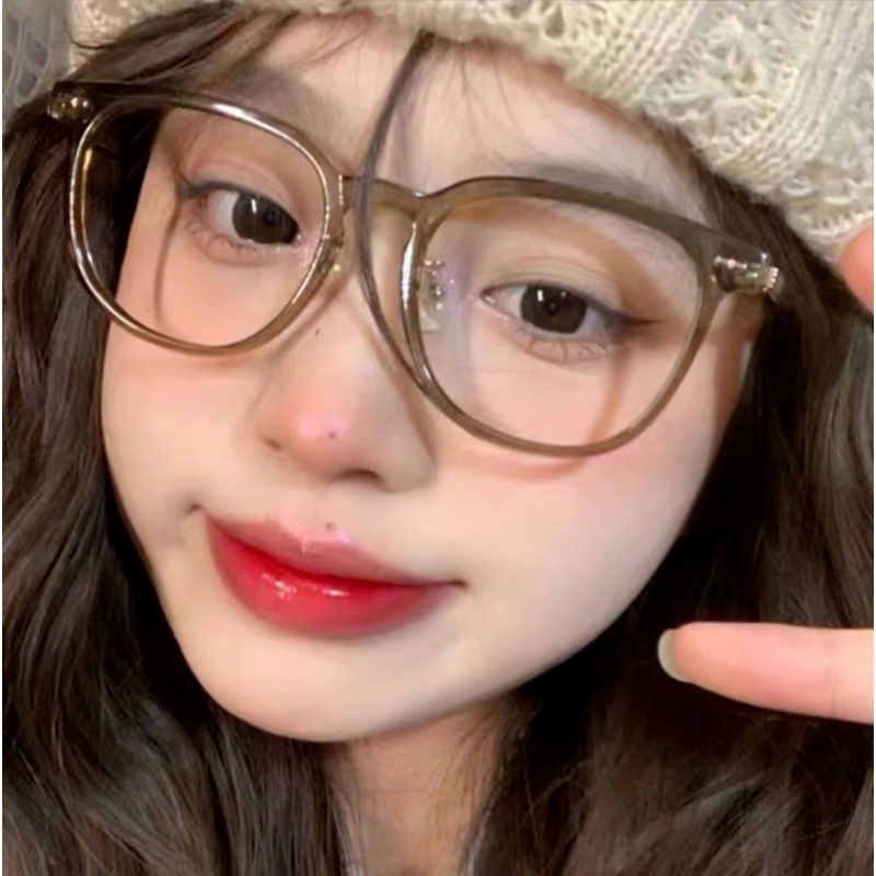 Mắt Kính TR90 Gọng Tròn Chống Bức Xạ Siêu Nhẹ Thời Trang Cho Nam Và Nữ