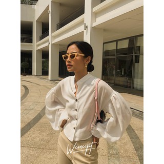[W Concept] Áo sơ mi cổ trụ - SOPHIA
