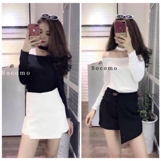 ÁO BODY Trễ vai TAY DÀI chocker( kèm ảnh thật)