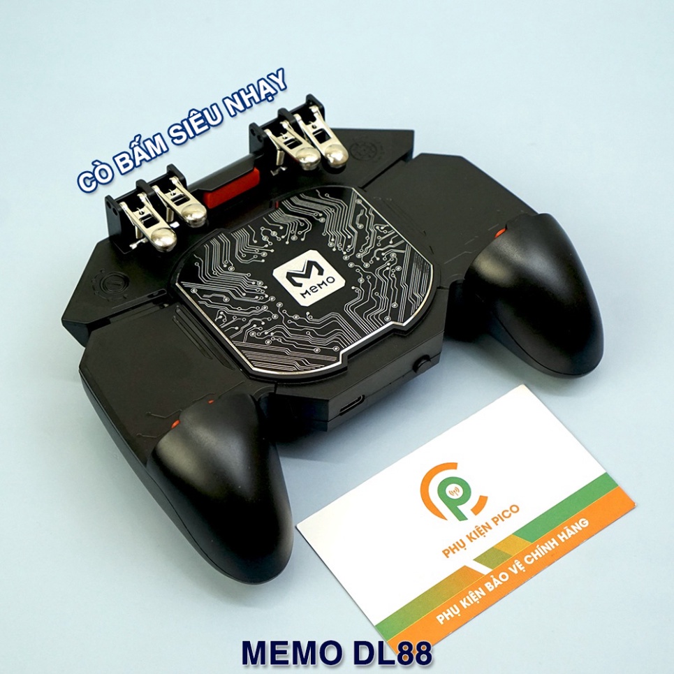 Tay cầm chơi game 6 ngón Memo DL88 tản nhiệt sò lạnh hỗ trợ nút kép PUBG Mobile/ Call of Duty/ROS/FreeFire - Hàng nhập k