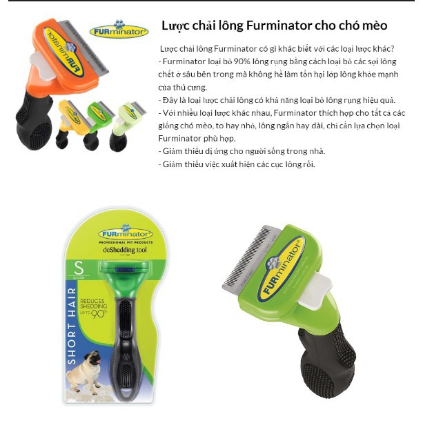 Lược FURminator chải lông chết cho chó mèo , máy sấy lông cho thú cưng hót hít 2021