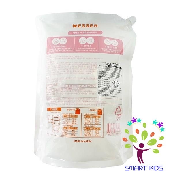Nước giặt xả Wesser túi 2100ml