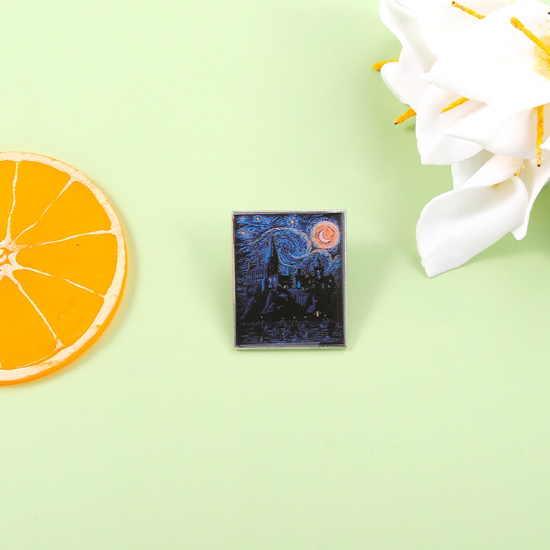 Ghim Cài Áo Hình Bầu Trời Đêm Đầy Sao Tráng Men Làm Quà Tặng Lưu Niệm Ba Lô Quà Tặng Cho Bạn Bè