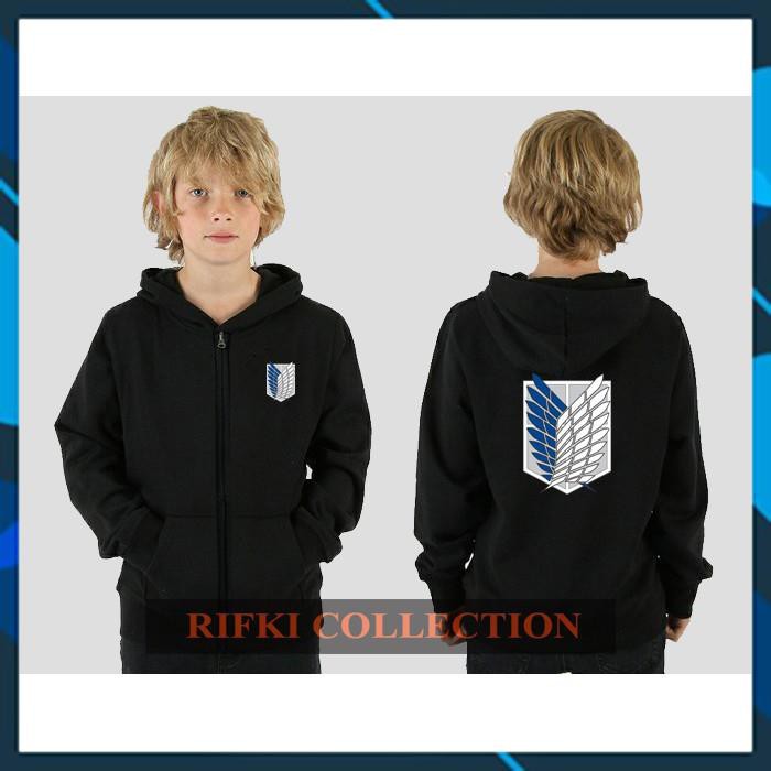 SALE 30%- ÁO Hoodie trẻ em in hình  Attack On Titan Scout Legion / Aot Survey Corp Levi cực chất