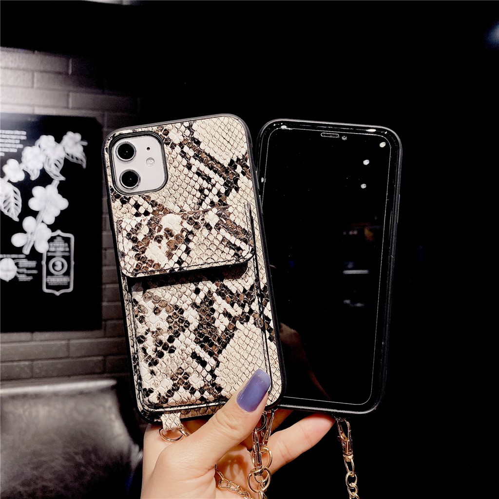 Ốp điện thoại TPU mềm đeo chéo họa tiết da rắn cho Apple iPhone 11 Pro Max 11 Pro 11 XS Max XR XS X 8 Plus 8 7 Plus 7 | BigBuy360 - bigbuy360.vn