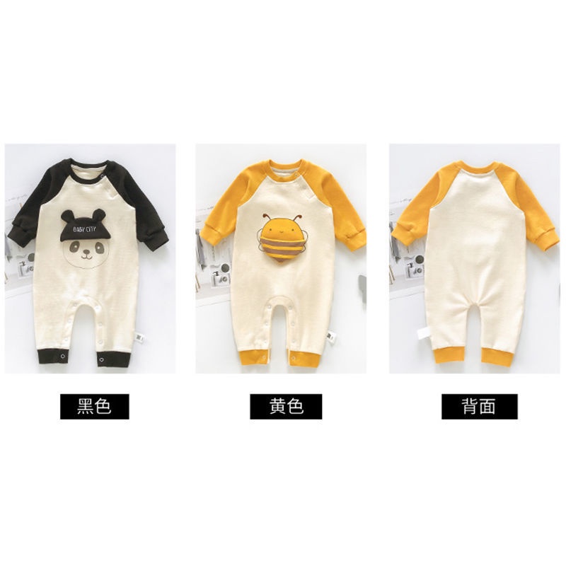 Áo liền quần dài tay hình gấu trúc cho bé sơ sinh