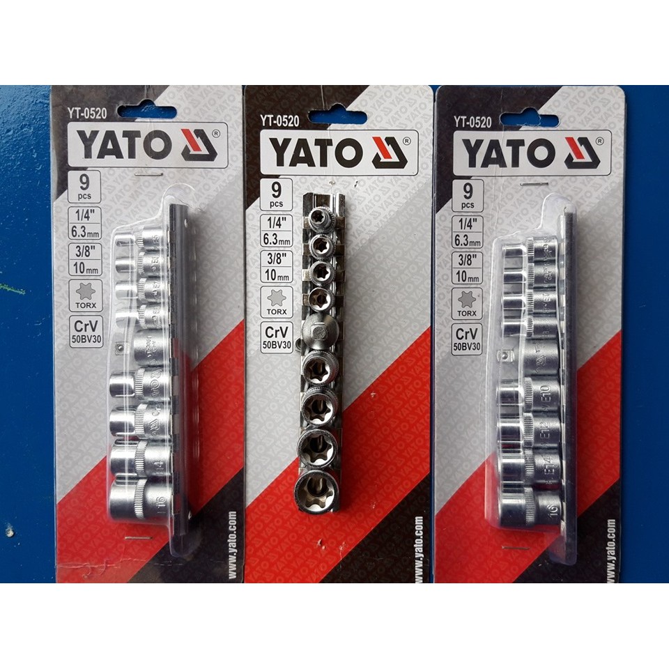 Bộ Đầu khẩu E nhỏ 1/4 và 3/8 hàng chất lượng yato balan