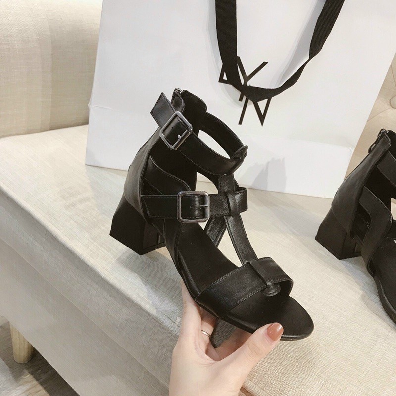 GIÀY SANDAL CHIẾN BINH GÓT VUÔNG 5 PHÂN CÁ TÍNH