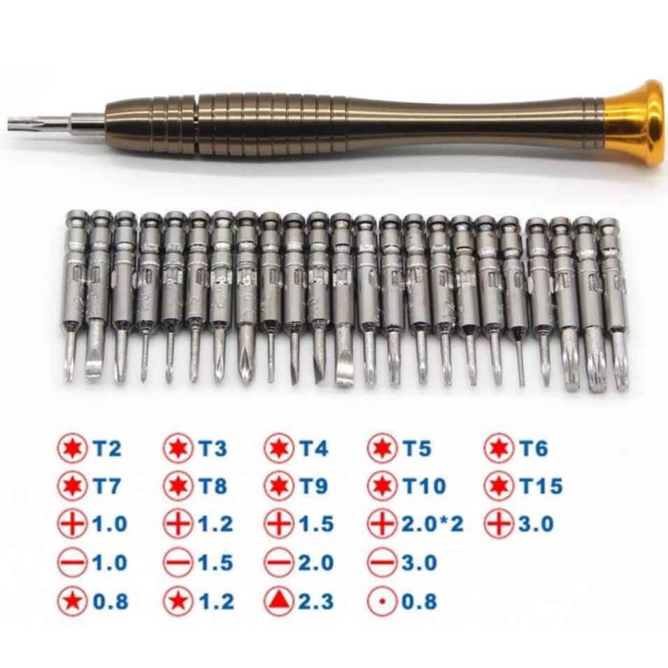 Bộ Tua Vít Đa Năng Sửa Chữa Điện Thoại Screwdriver 25 Đầu Bóp Da