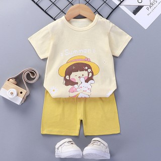 Bộ đồ cộc tay quảng châu cho bé mẫu b93- bé gái