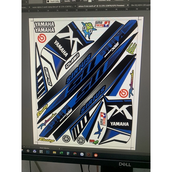 Tem sirius fi MX king xanh đen