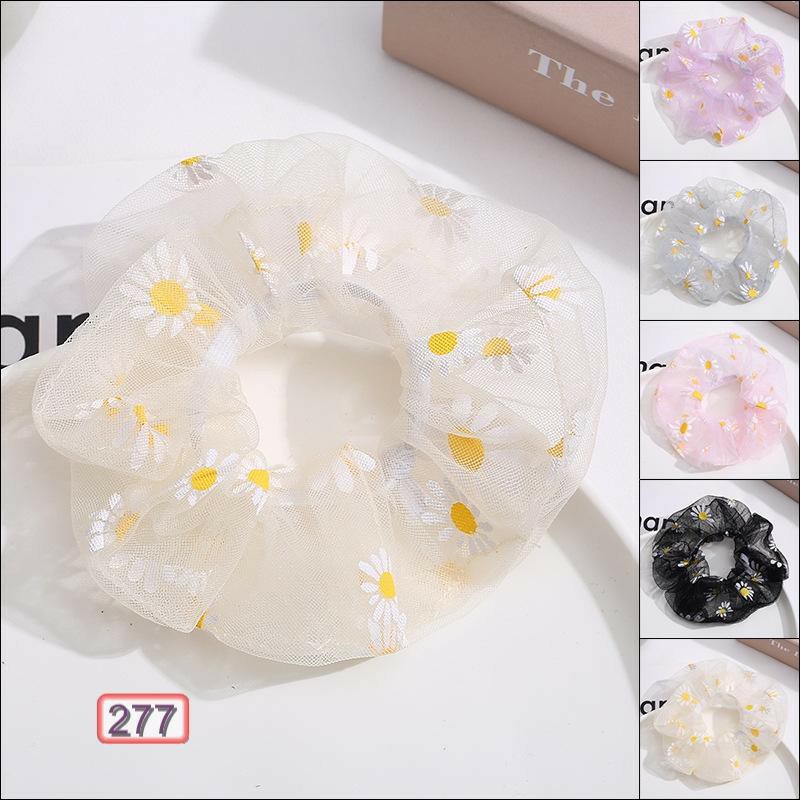 ☀️Buộc Tóc Vải Họa Tiết Hoa Cúc ☀️