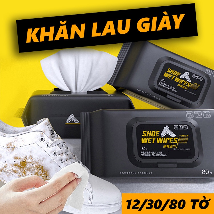 Khăn Giấy Lau Giày Sneaker Siêu Sạch (Bịch 12 / 30 / 80 tờ)