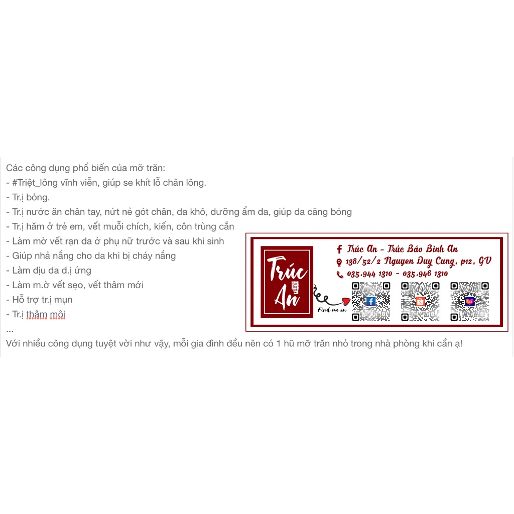 Mỡ trăn tươi sạch đã tách hết gân m.áu. Dùng tr.iệt lông, ch.ữa b.ỏng