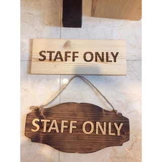 Hcm | bảng gỗ treo cửa chỉ dành cho nhân viên staff only luxi decor hcm