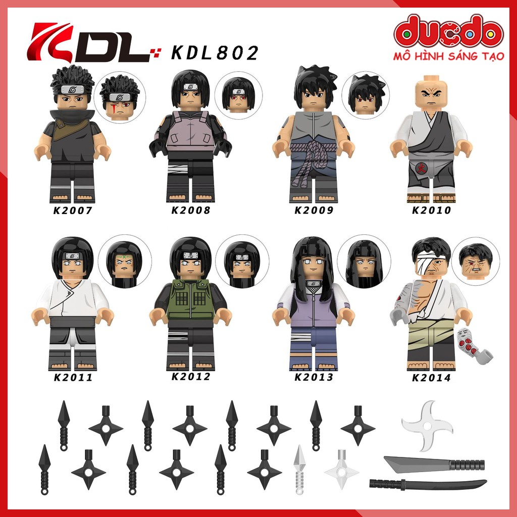 Minifigures các nhân vật Uchiha Sasuke trong Naruto - Đồ chơi Lắp ghép Xếp hình Mô hình Mini KDL802