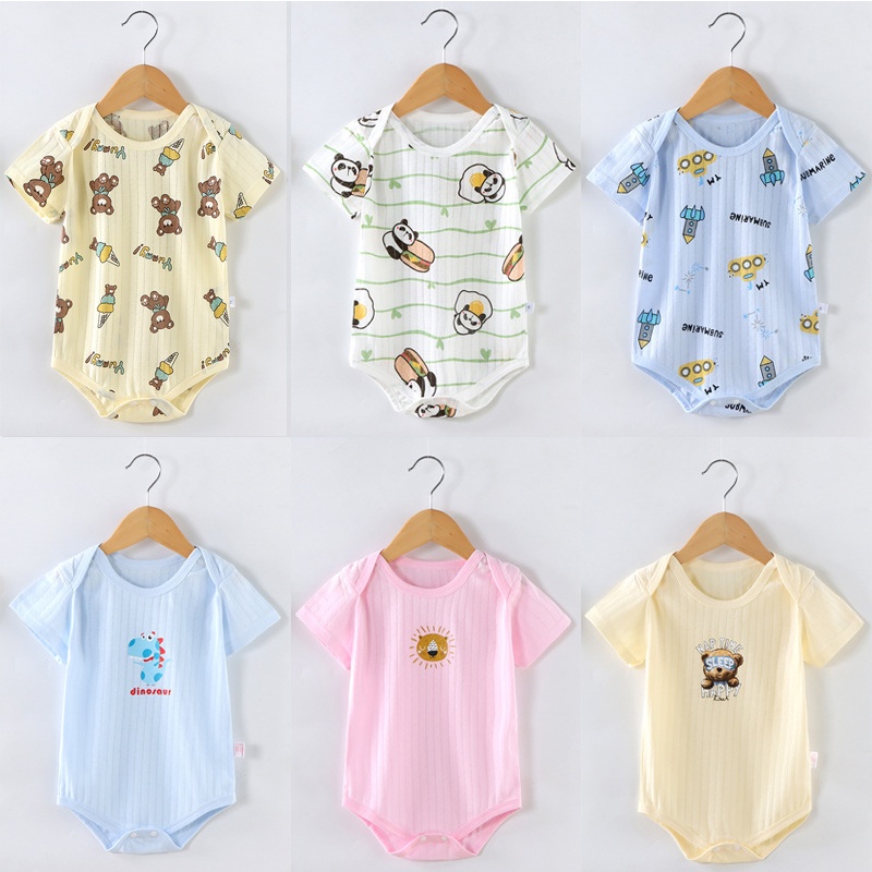 Bộ body chip bé gái bé trai, body liền thân mùa hè vải 100% cotton hàng Quảng Châu cao cấp _ BD38
