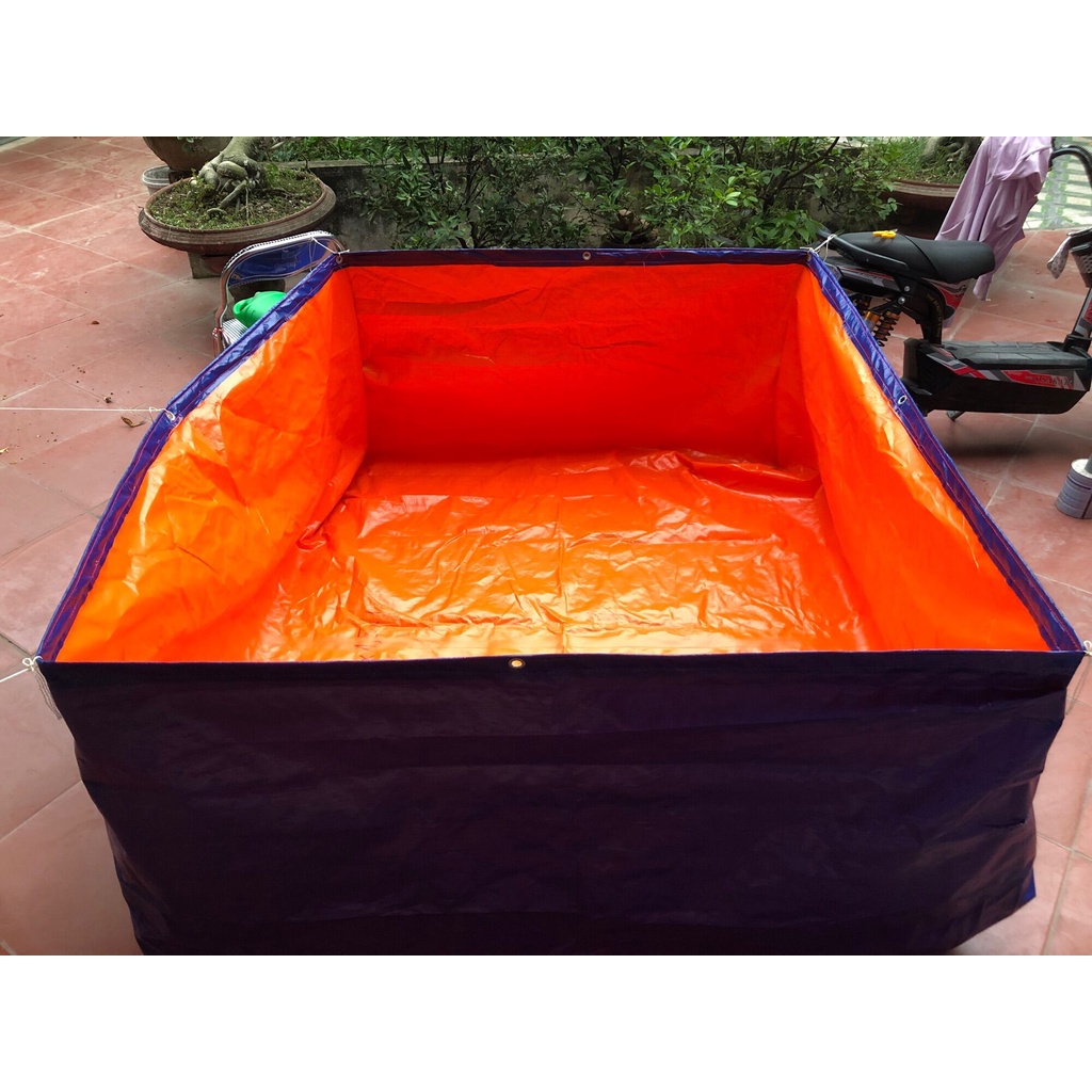 Bể bạt nuôi cá cảnh, ốc ,ếch, lươn may sẳn bạt tú phương loại 1