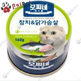 Thức Ăn Dinh Dưỡng Thịt Hộp Cho Mèo Mozzi’s Cat Food Hàn Quốc 160g