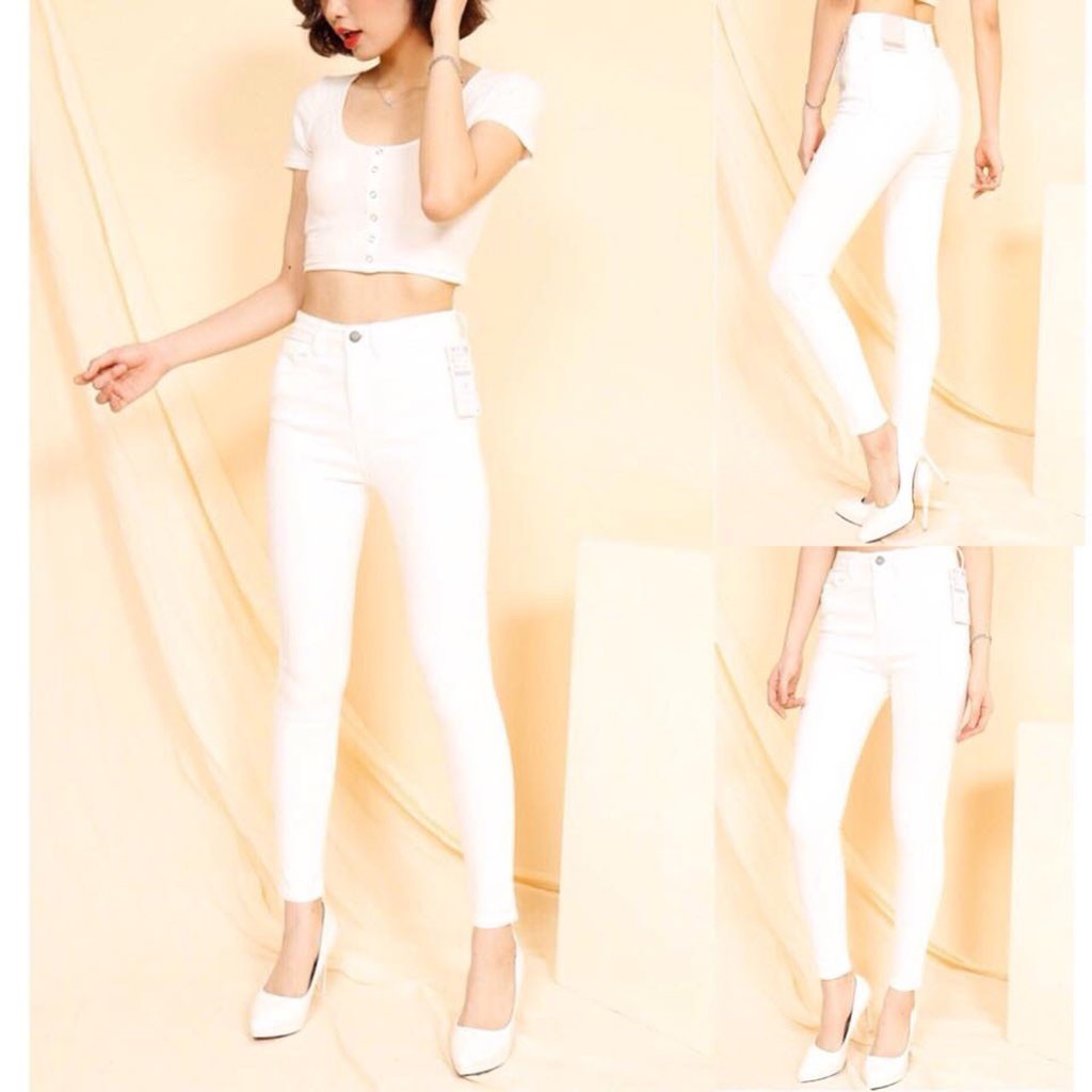 Quần SKinny Trơn Trắng + Đen Nữ [ Hình Thật ] - Quần Jean nữ - Tashop | BigBuy360 - bigbuy360.vn