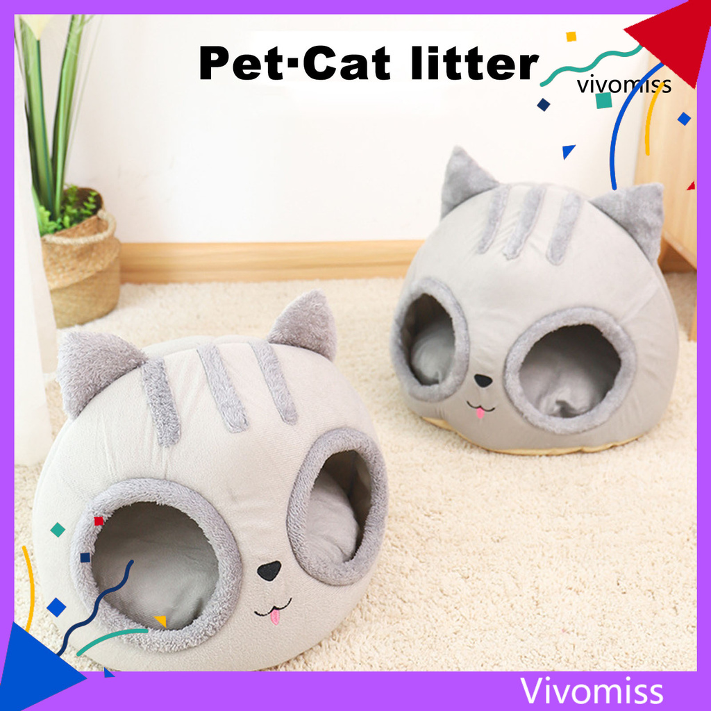 Ổ Nằm Cho Mèo Hình Mèo Có Thể Tháo Rời Thoải Mái