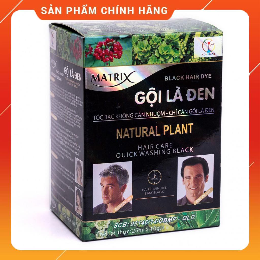 Thuốc nhuộm tóc Matrix Natural Plant 25ml gội là đen lẻ 1 gói