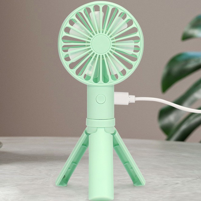 Quạt Mini Cần Tay Có Chân Đứng 3 Tốc Độ Gió Sạc Tích Điện Nhiều Lần | BigBuy360 - bigbuy360.vn