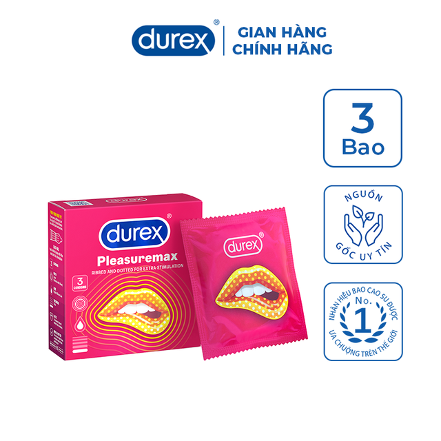 Bao cao su Durex Pleasuremax 3 bao