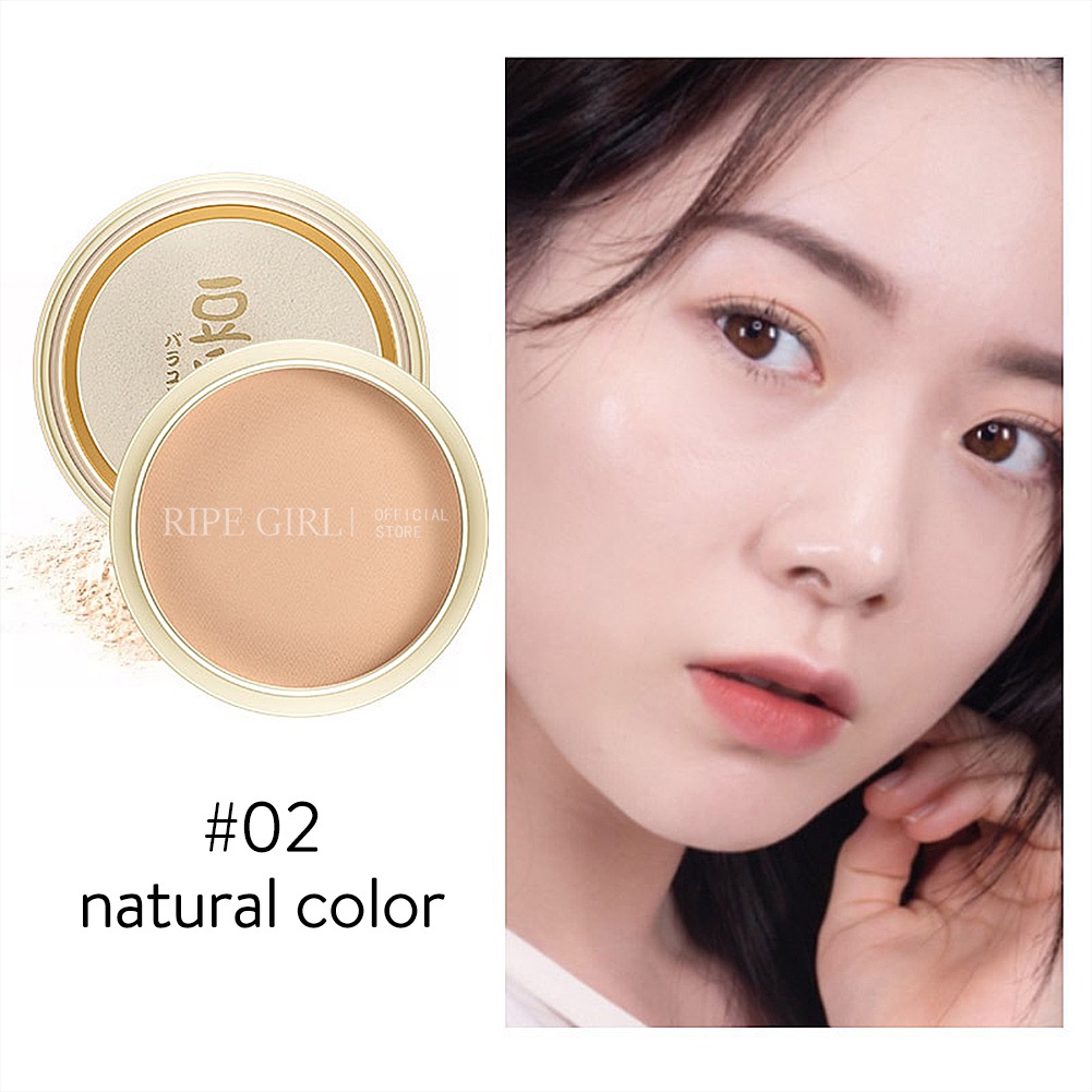 Phấn nén RIPE GIRL trang điểm mềm mịn kèm bông mút tiện lợi