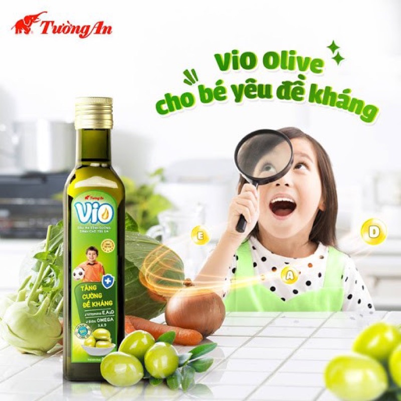 Dầu Olive (Ôliu) Dinh dưỡng cho bé VIO Tường An - 250ml