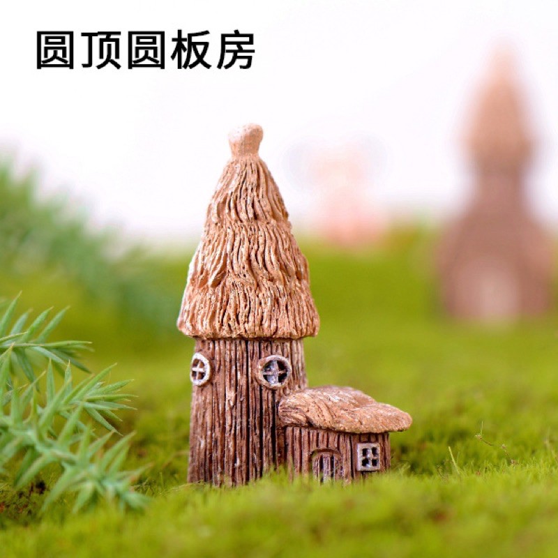 Nhà Mái Rơm - phụ kiện tranh trí tiểu cảnh sen đá - terrarium