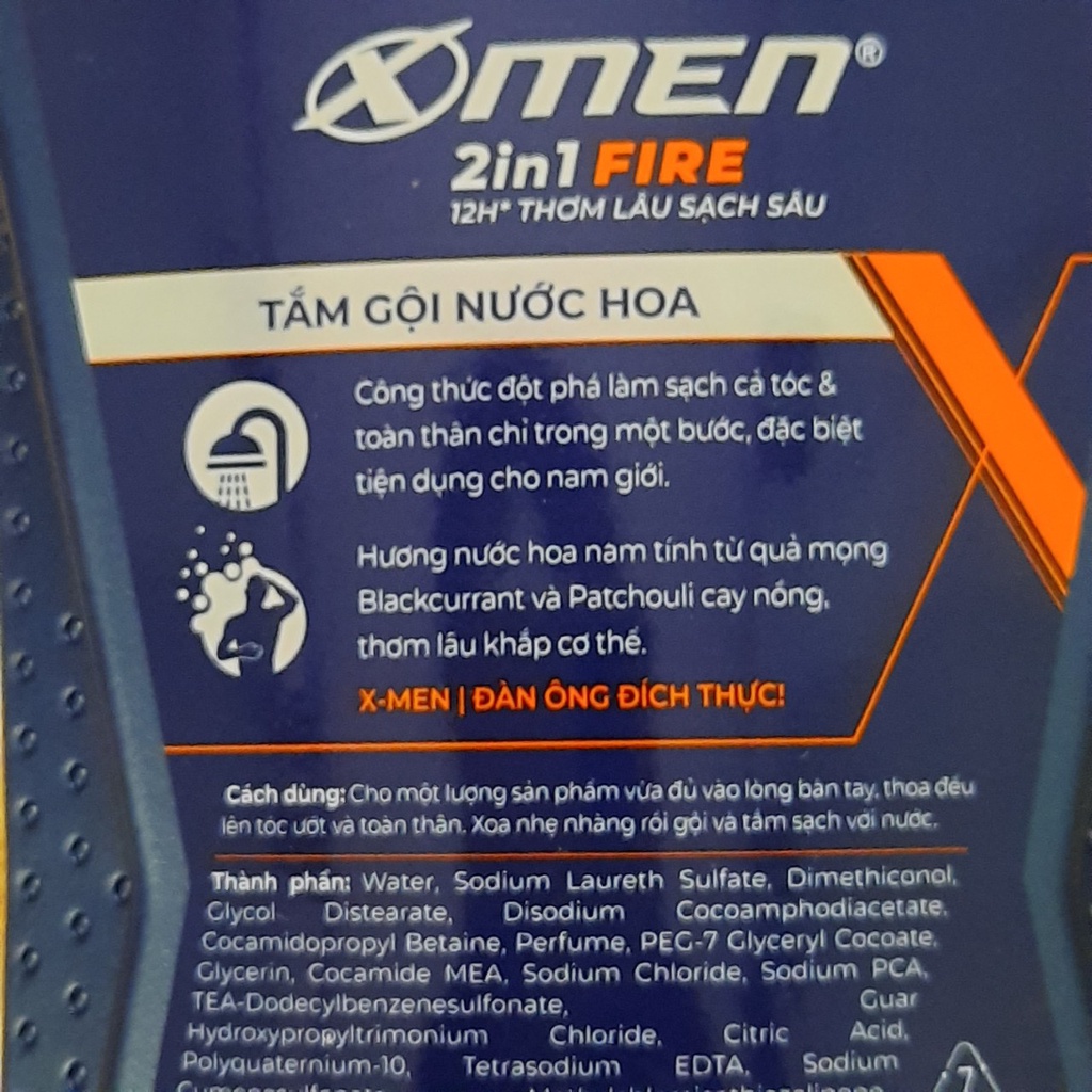 XMEN 900g Tắm Gội (2 in 1) - BACH HOA HV