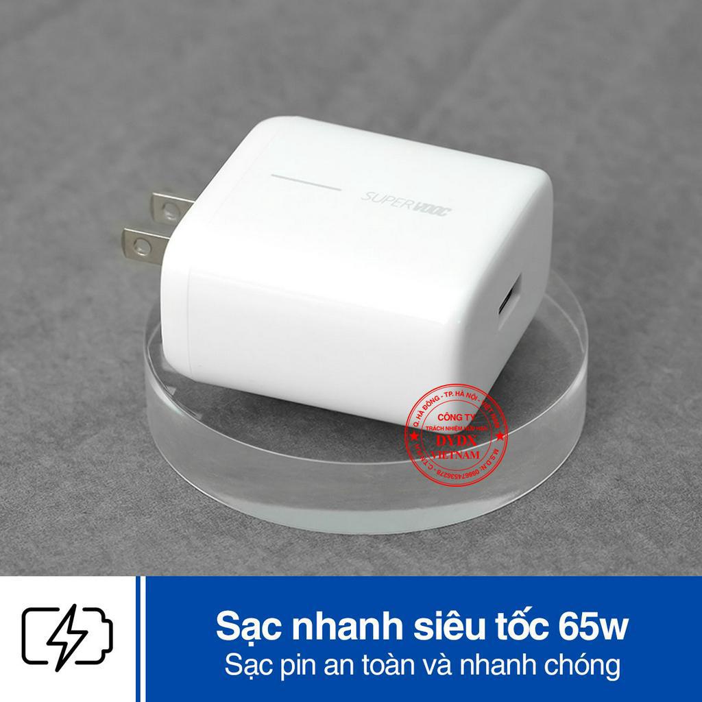 Sạc nhanh Oppo 65w SUPER VOOC chính hãng kèm dây sạc Oppo Type C Bảo hành Lỗi 1 đổi 1 trong 30 ngày DYDX