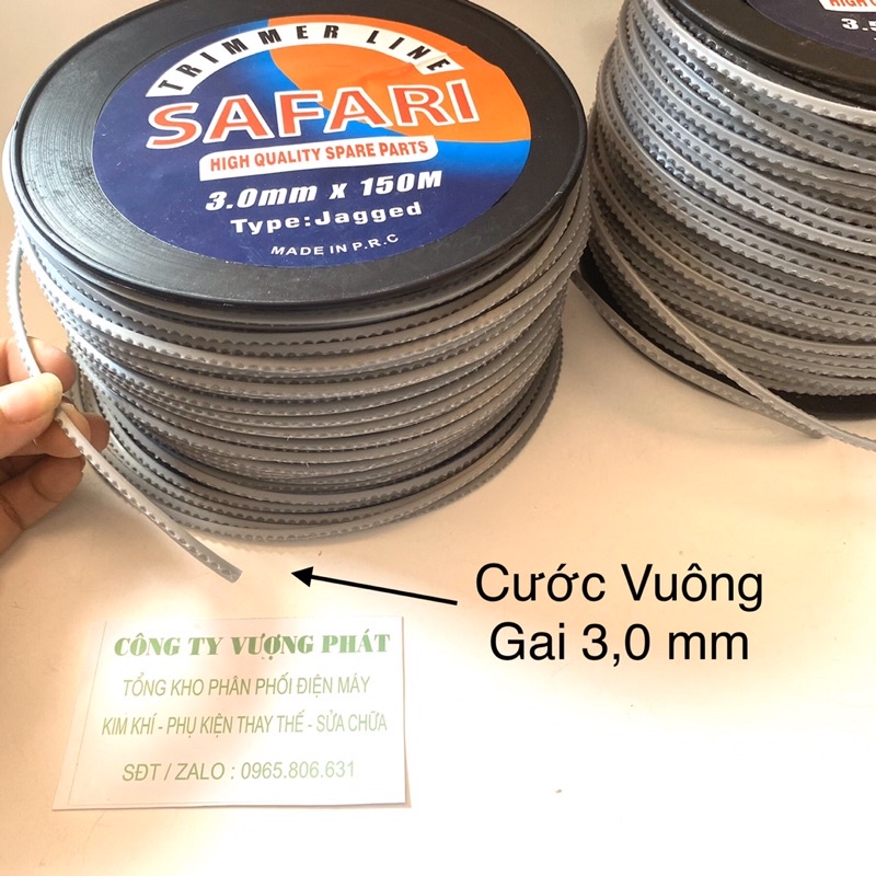 Cước Gai Cắt Cỏ SAFARI Nhật Bản, Phát Cỏ, Vụt Cỏ Loại 4.0 mm - 3.5 mm - 3.0 mm