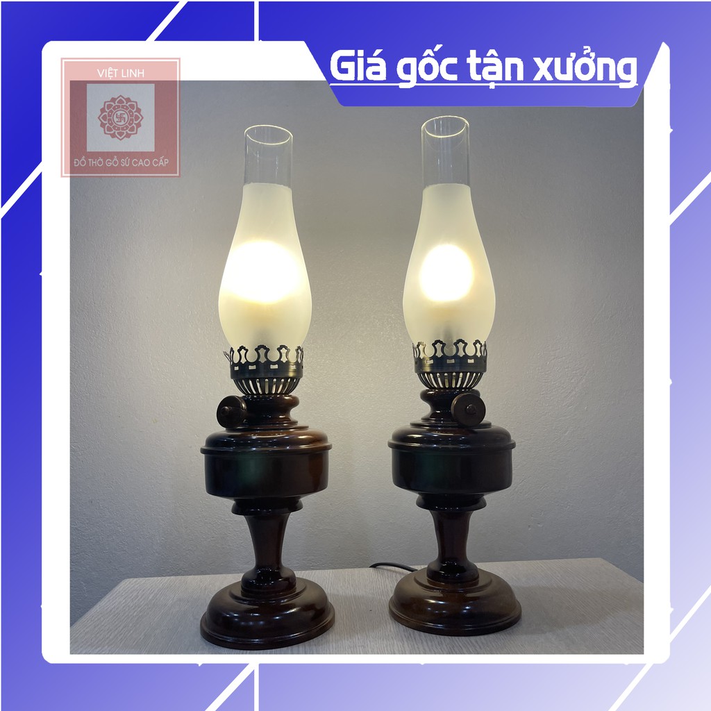 Đèn Thờ LED Gỗ Gụ Cao Cấp 100%