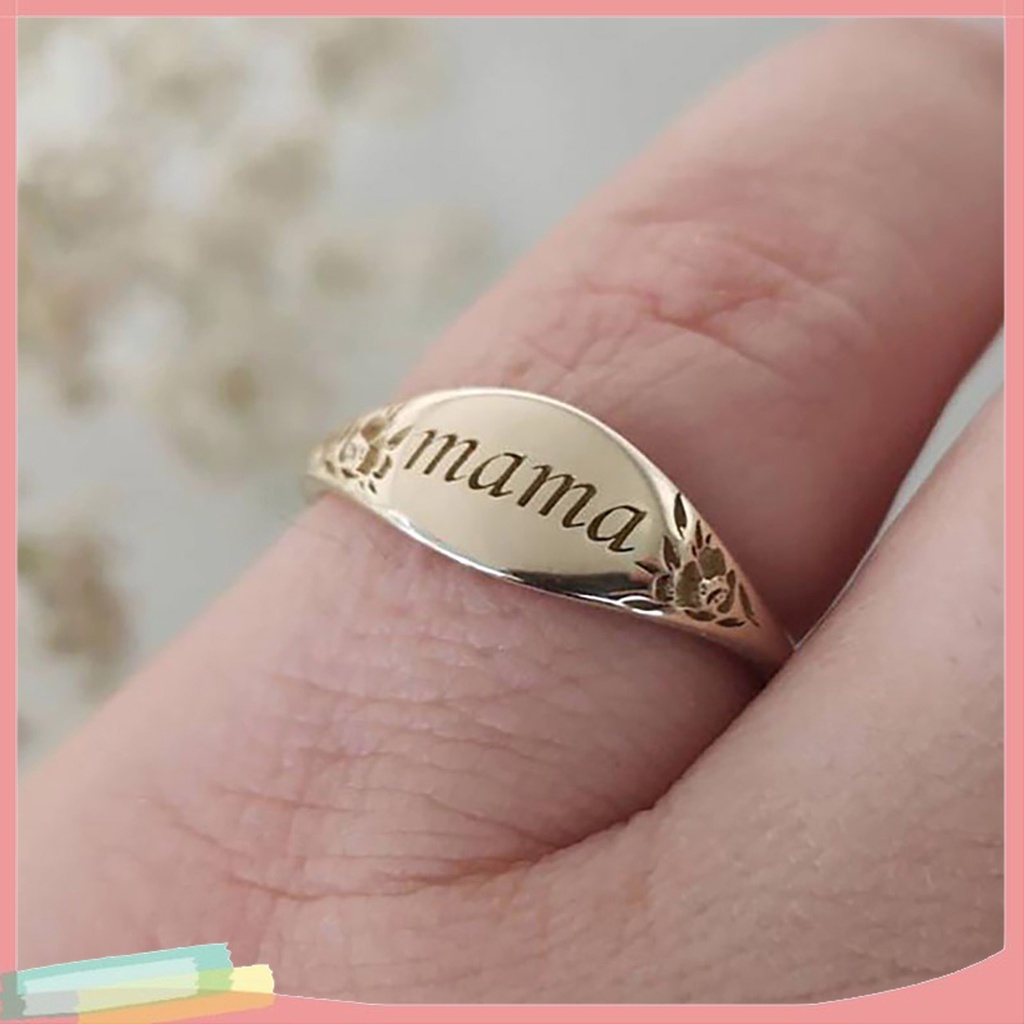 Nhẫn Khắc Chữ Mama Quà Tặng Sinh Nhật / Ngày Của Mẹ