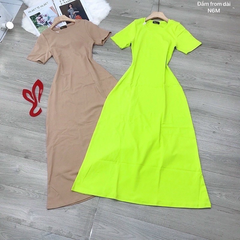 Đầm thun maxi phom xoè