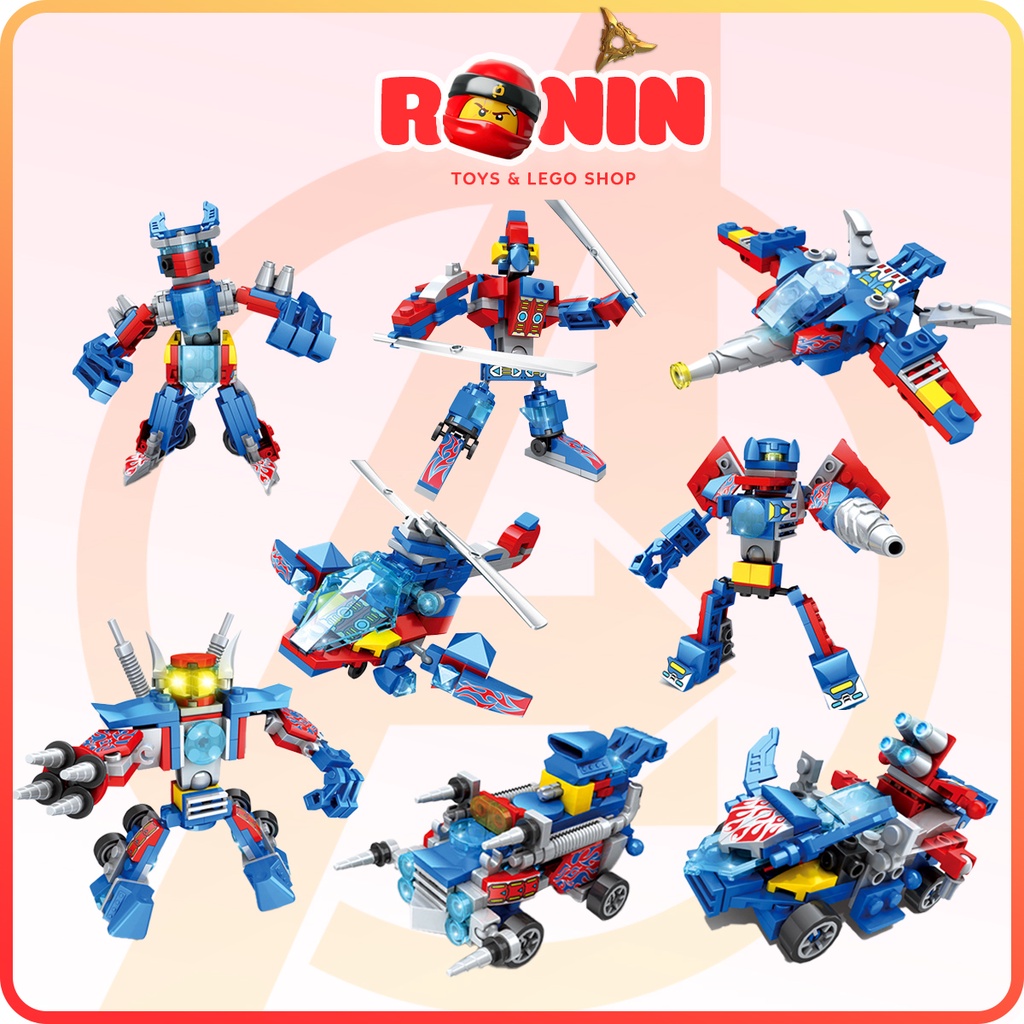 Bộ Đồ Chơi Lắp Ráp Robot Transformers Optimus Prime 4in1