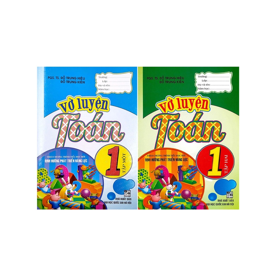 Sách - Combo Vở Luyện Toán 1 - Tập 1+2 (Theo Chương Trình Tiểu Học Mới Định Hướng Phát Triển Năng Lực) (Bộ 2 Cuốn)