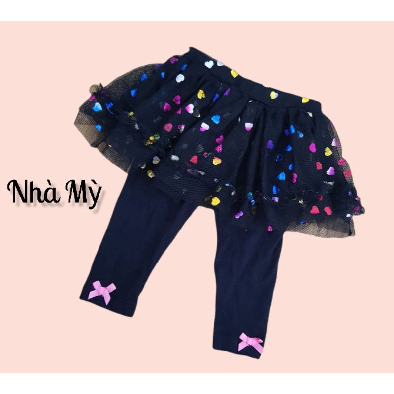 Quần legging phối váy ren cho bé gái Hàng xuất dư hãng Baby Starters