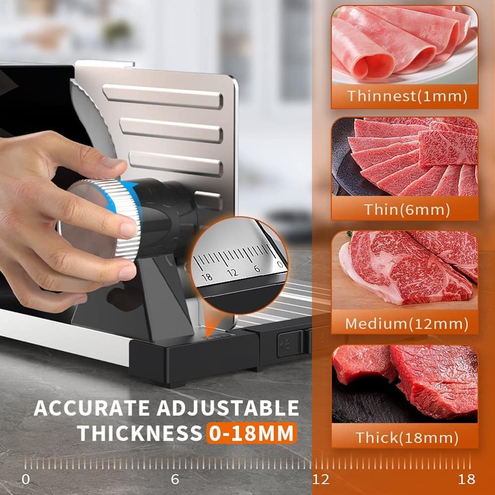 Máy thái thịt Phisinic thái thịt đông lạnh, thịt chín cho nhà hàng, gia đình - Bảo hành 1 năm