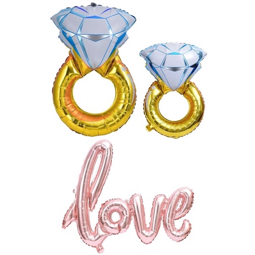 Set Bóng Trang Trí Phòng Cưới, Tân Hôn, Happy Wedding, Đám Cưới
