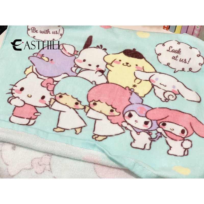 SANRIO Khăn Tắm Cotton Thấm Hút Tốt In Họa Tiết Hoạt Hình Hello Kitty Mymelody Cinnamoroll Kuromi Đáng Yêu Cho Bé Gái